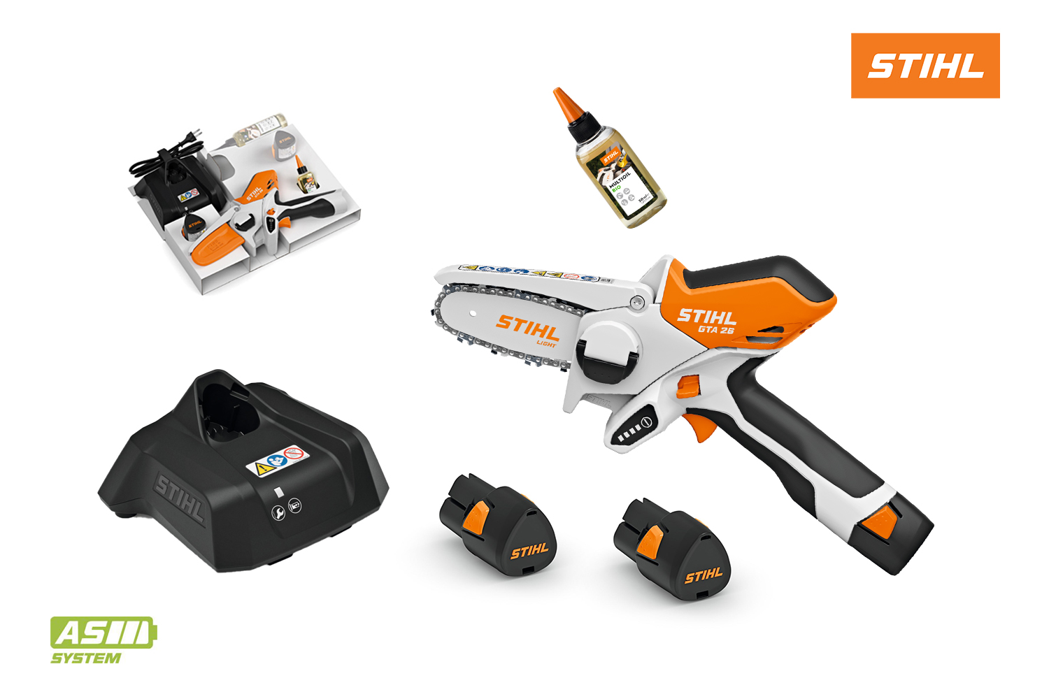 Stihl GTA 26 zestaw 2 x akumulator i ładowarka